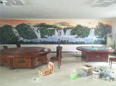 峨眉山墙绘-写实风景